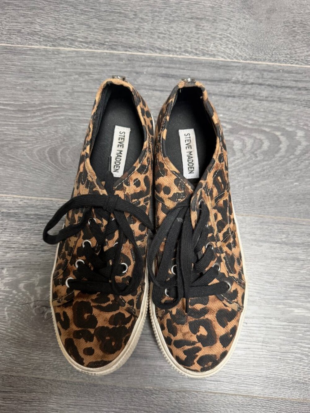 Steve Madden Leopard Print Sneakers | Size 10 | Gently Worn